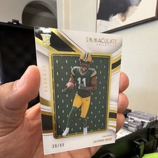 Panini 2023 Immaculate Clearly Rookie Jersey Jayden Reed #IRJ-JR Packers /99