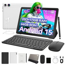Tablet 10,1 Zoll Android 15 20(3+17)GB RAM 64GB ROM Bluetooth WIFI 6 Dual Kamera
