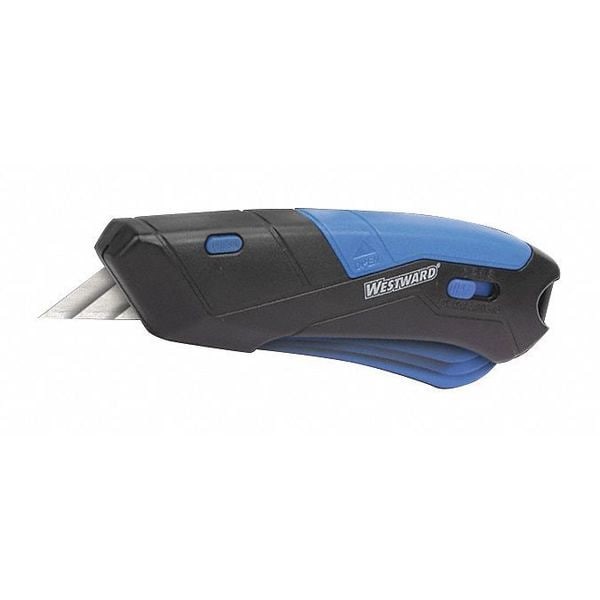 Westward 22Xp79 Multipurpose 6" Retracting Safety Utility Knife, Straight