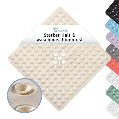Duschmatte rutschfest 53x53 cm | Antirutschmatte Dusche quadratisch | Rutschm...