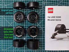 3D Printed Lego F1 Wheels McLaren MP4/4 Senna 10330 Set Of 4 