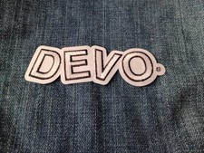Devo Black and White Logo 4 Inch Iron On Patch