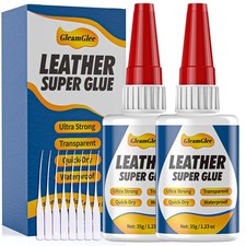 Super Glue for Leather   Clear, Waterproof Adhesive for Leather Repair on Sho...