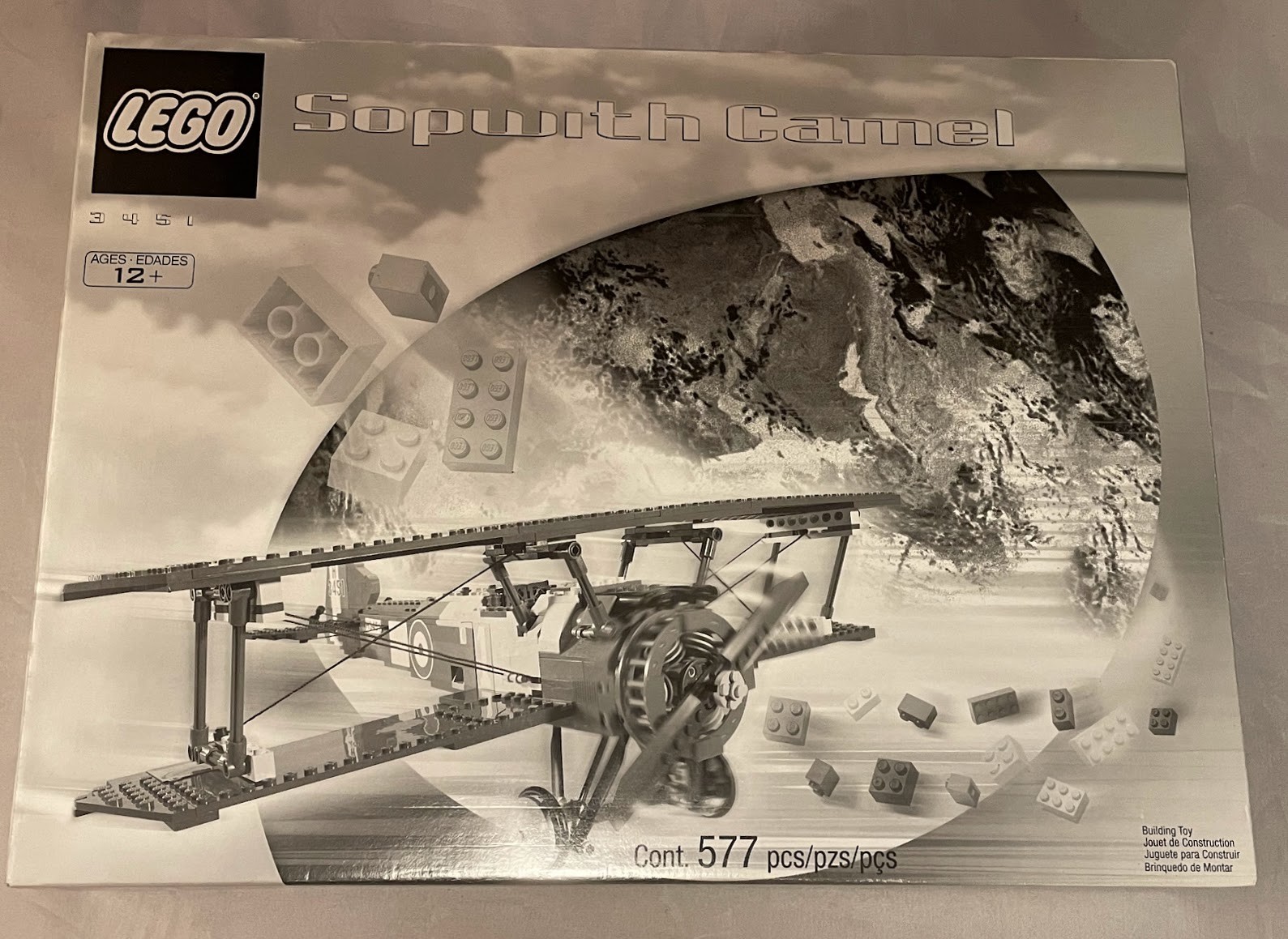 2001 LEGO Advanced Model Sopwith Camel (3451)  100% Complete Box & Instructions