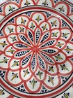 Multicolor Geometric Pattern Ceramic Plate Shallow Serving Dish 13 Inch — photo 3