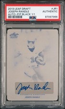 2013 LEAF DRAFT AUTOGRAPHS PRINT PLATE BLACK #JR1 JOSEPH RANDLE RC #1/1 PSA AUTH