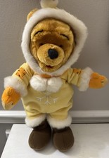 Vintage Walt Disney World Winnie the Pooh Bear Plush Toy in Winter Snowsuit 17  