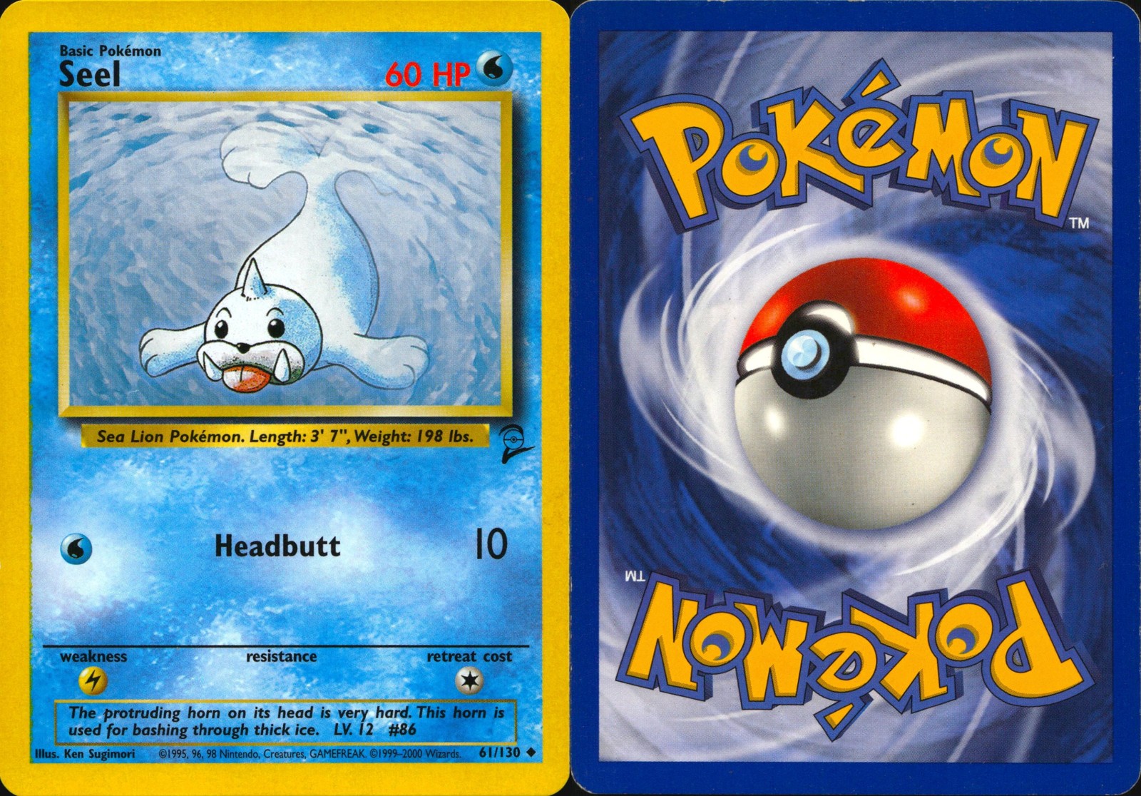 SEEL 61/130 UNCOMMON BASE SET 2 POKEMON LP