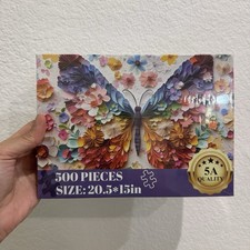 Floral Butterfly 500 Piece Jigsaw Puzzle
