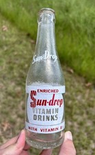 Vintage Acl SUN DROP VITAMIN DRINKS Uncle Jo Bottling Fort Worth, Texas