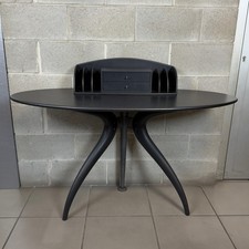 Scrivania Console Design Post-Moderno Metallo Verniciato Legno Vintage Anni '90