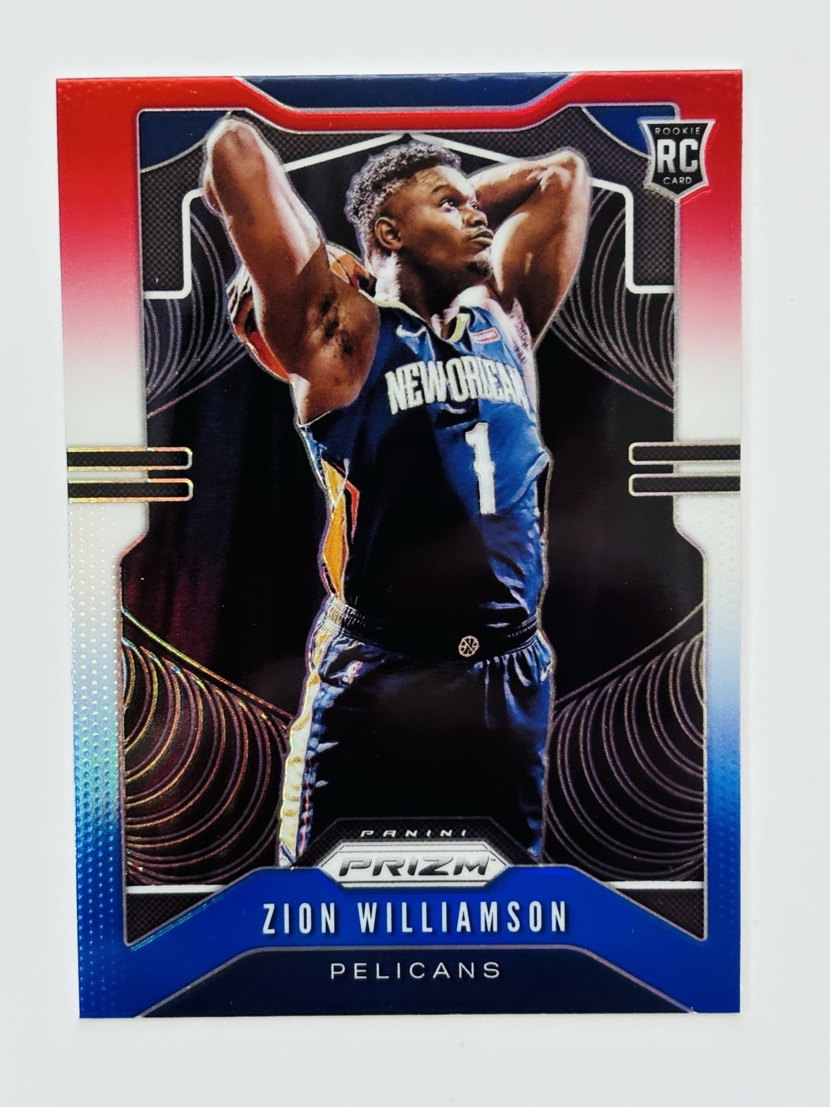 2019 Panini Prizm Zion Williamson Red White Blue Rookie Prizm #248 A1