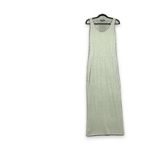 Lulus Relaxed But Not Least Maxi Dress Womens Large Sage Green Ribbed Sleeveless