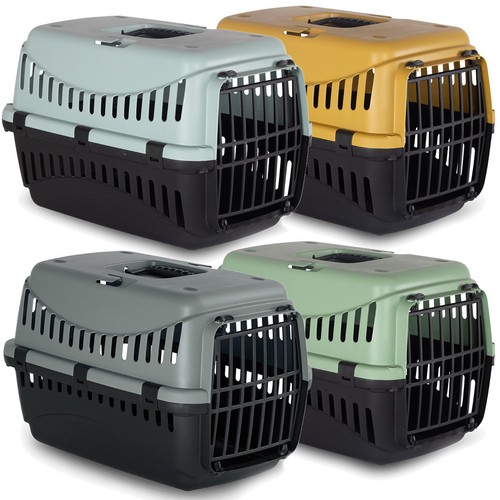 Dog Cat Puppy Pet Carrier Portable Box Transporter Cage with Handle 58x38x38cm