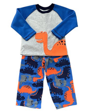 Carter's 2 Pc Sleepwear Boys Sz 2 2T Cozy Fleece Dinosaur Pajamas NWT