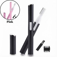Electric Eyebrow Trimmer Dual Cutter Head Facial Hair Remover Precision Shaver