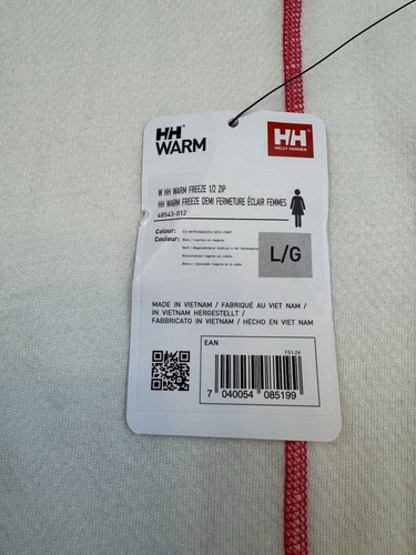 NWT Jelly Hansen Warm Freeze 1/2 Zip Base Layer Top Women’s L White/ Magenta - Picture 6 of 9