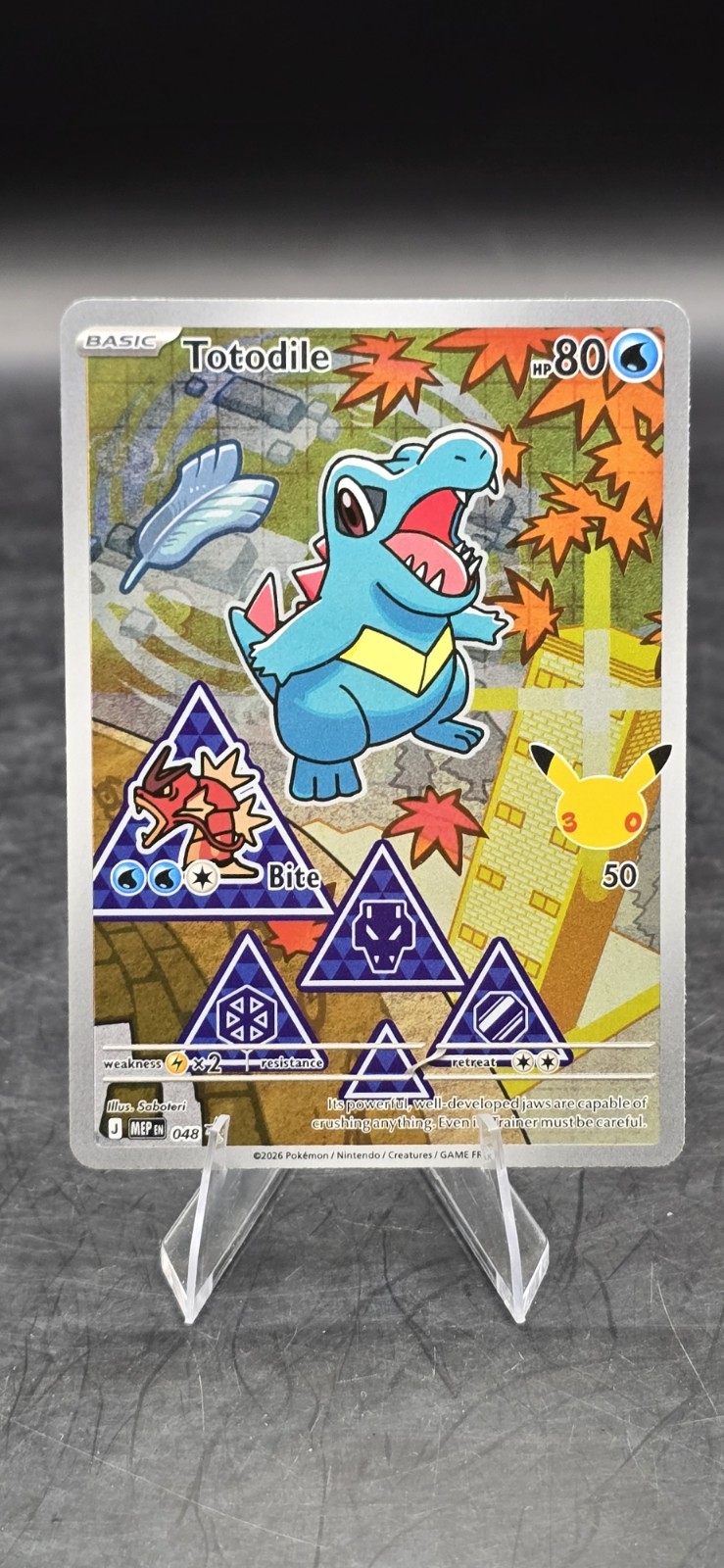 Nintendo Pokemon TCG Totodile 048/ Mega Evolution Promo Holo Basic 80 HP A30