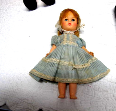 Vtg 1977 Vogue Ginny Doll 8'' Dress & Bonnet