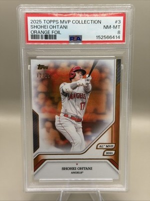 2025 Topps Mvp Collection - Shohei Ohtani #3 Orange Foil /25 for