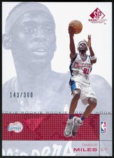 2000-01 SP Game Floor Darius Miles Rookie Card #63 #'d 143/300 Home Uniform. rookie card picture