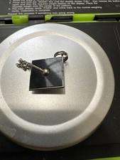 Vintage enamel mortarboard movable tassel sterling charm