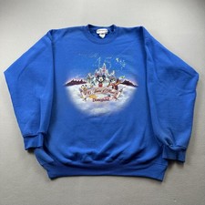 Vintage Disneyland Sweatshirt Mens Medium Blue 45 Years Of Magic Mickey Mouse