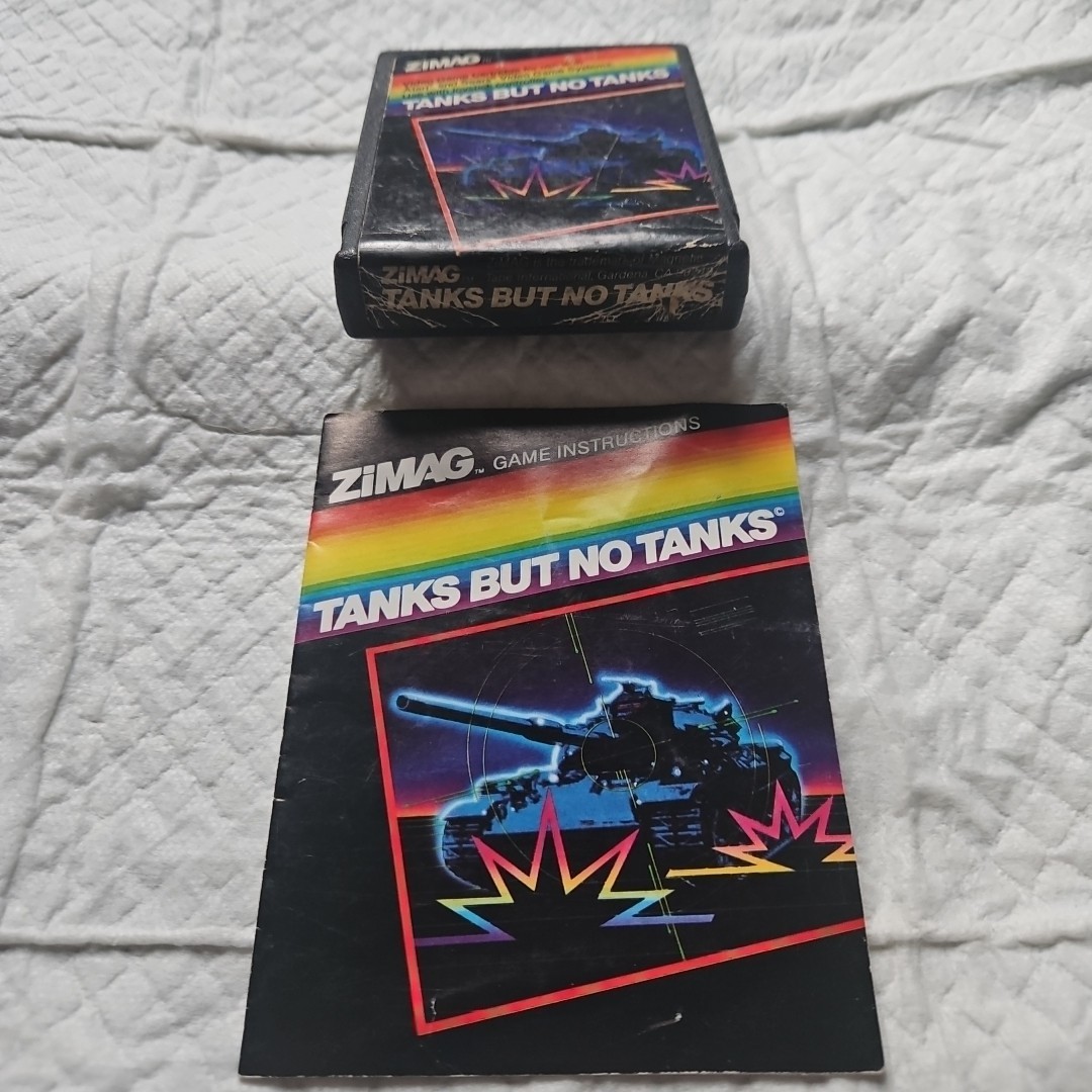 TANKS BUT NO TANKS, Atari 2600, by ZiMAG,  Cartridge & Manual 