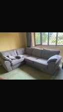 Corner Sofa Grey Fabric