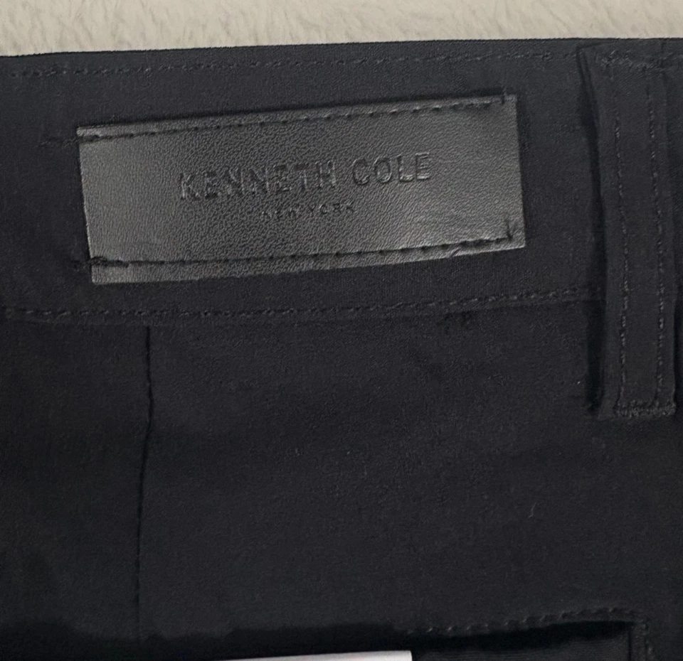 Pantalones Cortos Chinos Kenneth Cole Para Hombre 38 Negros Nylon Flexibles Elastizados Calce Ajustado Ligeros Foto 3 de 4