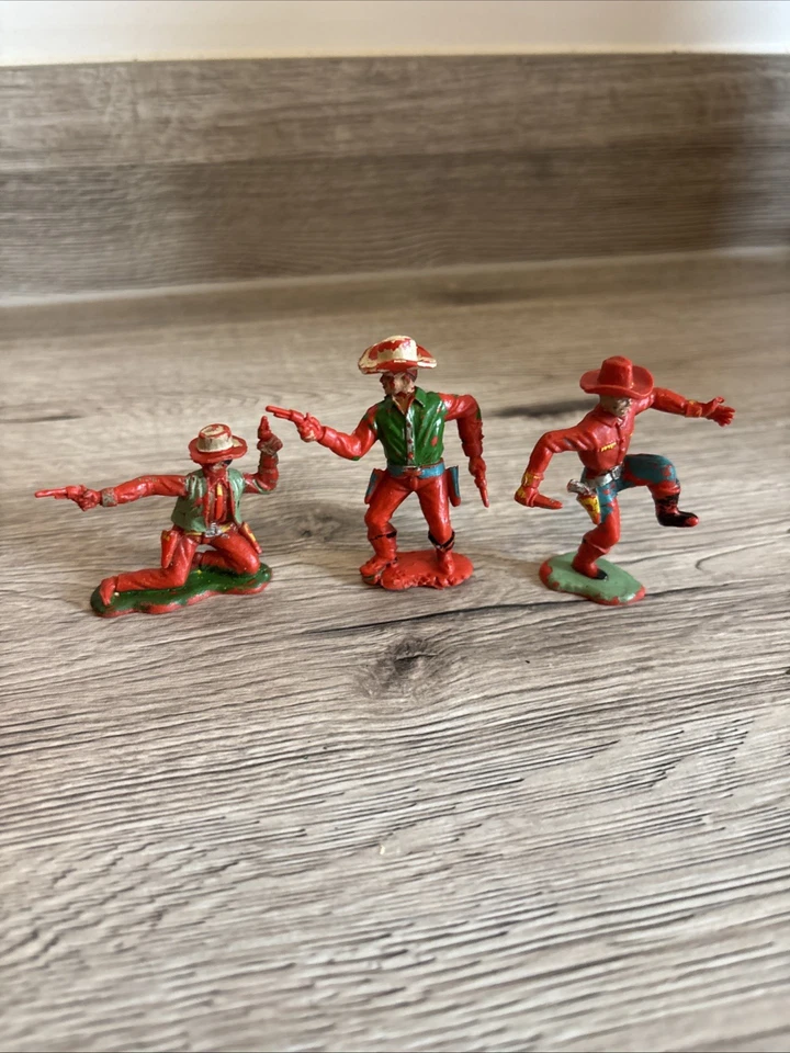 Vintage Crescent 1960s Plastic Mexican / Cowboy & Indians Soldiers Figures RARE - Image 2 of 4