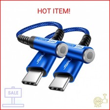 JSAUX 2-Pack USB Type C to 3.5mm Female Headphone Jack Adapter, USB C to Aux Aud
