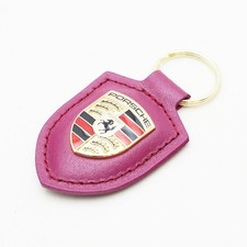 Porsche Genuine Crest Keyring Keychain Stone Red Made in Germany from Japan