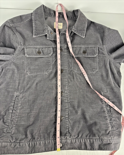 Giacca camionista uomo Gap 1969 grande grigio velluto a coste stile vintage - Foto 12 di 16