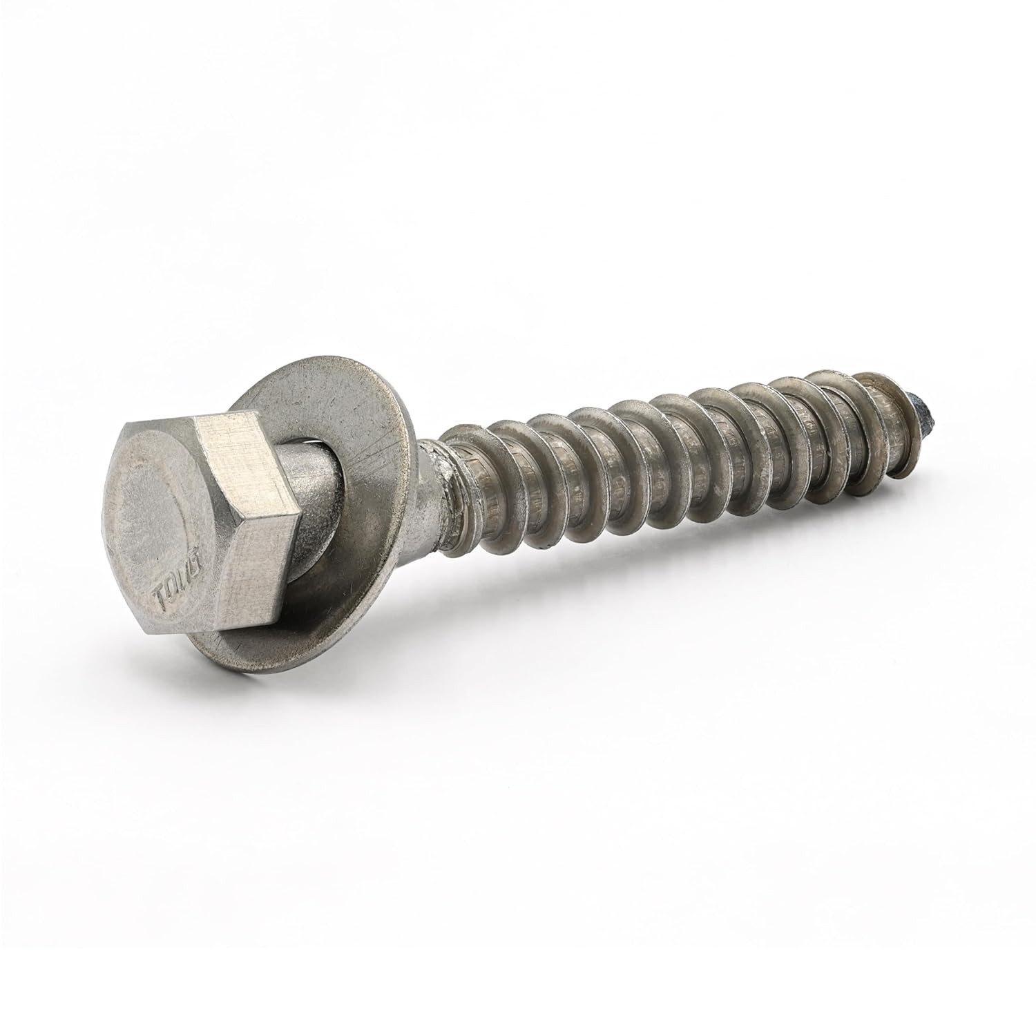 1/4 x 6 Inch Stainless Steel Hex Lag Screws with Washers Partial Thread 25-Piece Kit