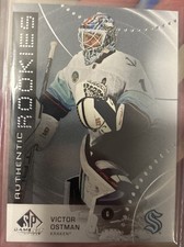 2025-26 Upper Deck SP Game Used #AR-VO Victor Ostman Authentic Rookies RC Kraken