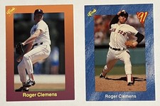 ROGER CLEMENS lot of (2) VINTAGE CLASSIC baseball cards - 1989 & 1991