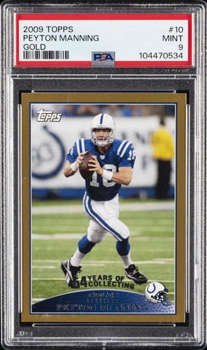Peyton Manning [Gold] #10 2009 Topps card