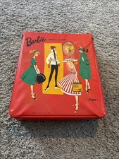Vintage 1961 ORIGINAL BARBIE PONYTAIL Red Vinyl Doll Carrying Travel Case