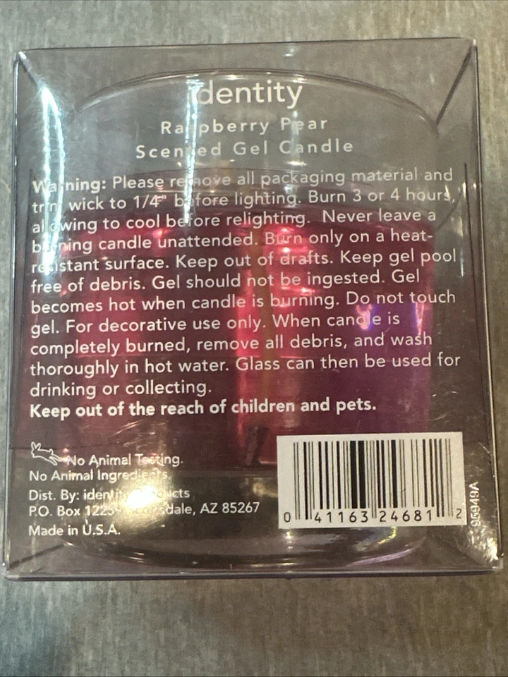 Bath & Body Naturals Raspberry Pear Scented Gel Candle - 65+ Hours Burn Time - Image 4 of 4