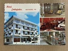 Postcard Mayagüez PR Puerto Rico Hotel Embajador Vintage PC