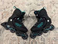   K2 Skate Alexis 80 Alu Women's Skates Gray Cyan Sz: 10 Only Worn Twice     