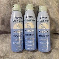 6x COPPERTONE PURE AND SIMPLE Mineral SUNSCREEN SPRAY SPF 50 5oz SUN PROTECTION