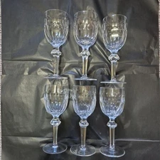 (LOT OF 6) Waterford Crystal CURRAGHMORE Claret Wine Glass 7 1/8in