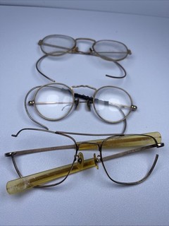 3 Lot Vintage 1/10 12K GF Gold / Scrap Gold Collectible Eyeglasses /Frames KD2