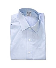 128 BROOKS BROTHERS - Blue NON-IRON REGENT Shirt - 16.5 - 34