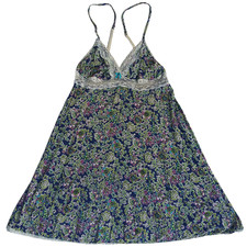 Victoria's Secret Slip Dress Cami Sleeveless Floral Lace Trim Pullover Sz S