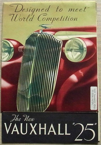 VAUXHALL 25 Sales Brochure For 1937 #VG 659a 10/36 - Picture 1 of 4