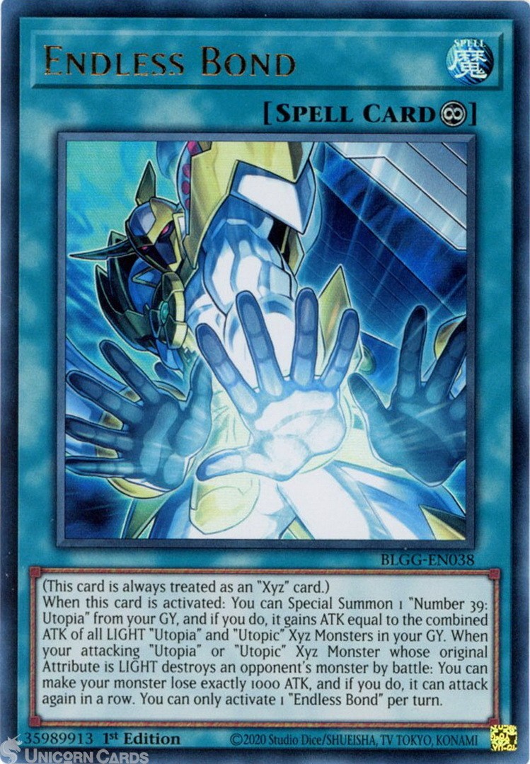 BLGG-EN038 Endless Bond : Ultra Rare 1st Edition Mint YuGiOh Card