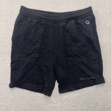 Champion Shorts Mens Large Black Sweat Shorts Casual Gym Lounge Workout